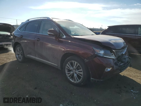 2014 Lexus RX 450h with VIN JTJBC1BAXE2454180, listed as a Copart auction lot 44814705 with 72,564 mi miles and Salvage title. Bid and sale history available at DreamBid. Image 4.