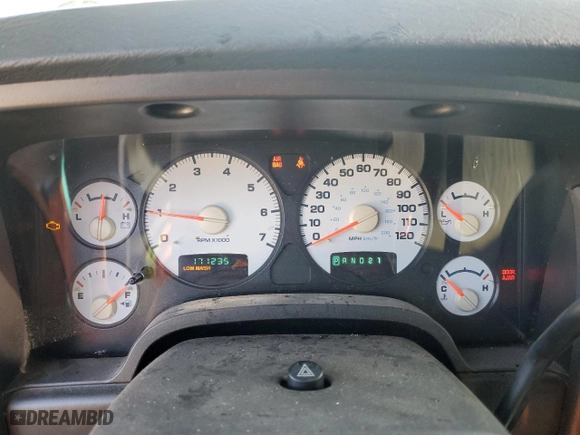 2005 Dodge Ram 1500 SLT with VIN 1D7HA18N45J593360, listed as a Copart auction lot 49556295 with 171,235 mi miles and Salvage Title. Bid and sale history available at carsss.com. Image 9.