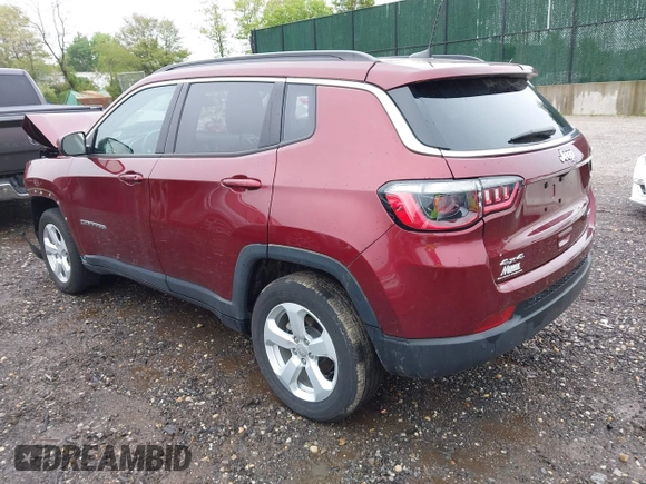 2021 Jeep Compass Latitude with VIN 3C4NJDBB1MT597693, listed as a IAAI auction lot 42187958 with 10,454 mi miles and . Bid and sale history available at DreamBid. Image 3.