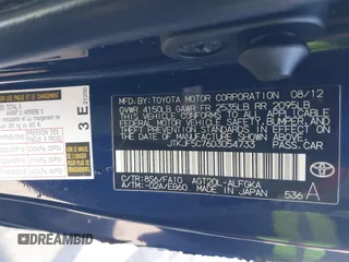 2013 Scion tC with VIN JTKJF5C76D3054733, listed as a IAAI auction lot 40998576 with 155,540 mi miles. Bid and sale history available at carsss.com. Image 9.