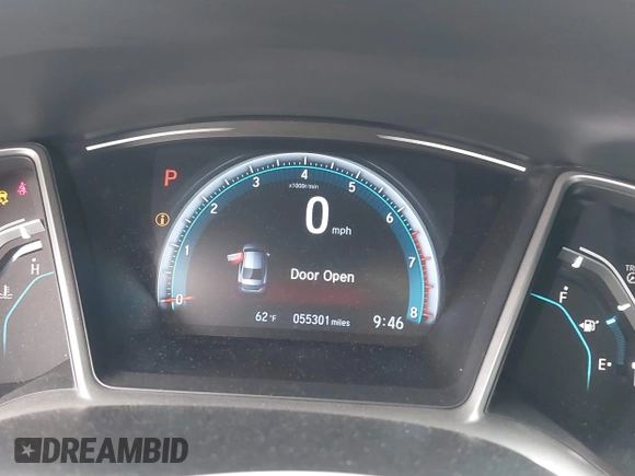 2016 Honda Civic Sedan EX-T with VIN 2HGFC1F34GH645220, listed as a IAAI auction lot 42043630 with 55,301 mi miles. Bid and sale history available at carsss.com. Image 7.