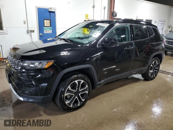 2022 Jeep Compass High Altitude with VIN 3C4NJDCB9NT232260, listed as a Copart auction lot 46739285 with 49,450 mi miles and Clean Title. Bid and sale history available at DreamBid. Image 1.