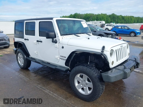 2013 Jeep Wrangler Unlimited Sport with VIN 1C4BJWDG4DL599151, listed as a IAAI auction lot 42212831 with 143,865 mi miles and . Bid and sale history available at DreamBid. Image 1.