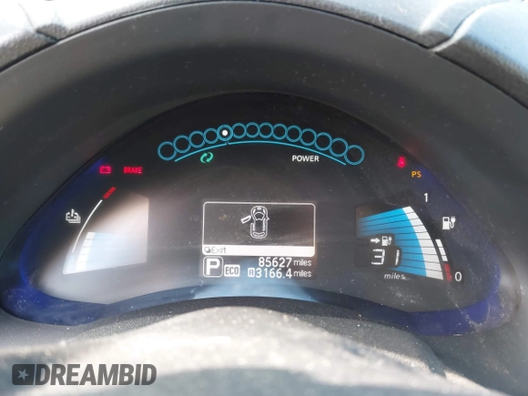 2013 Nissan LEAF SV with VIN 1N4AZ0CP3DC401314, listed as a IAAI auction lot 42201210 with 85,627 mi miles and . Bid and sale history available at DreamBid. Image 7.