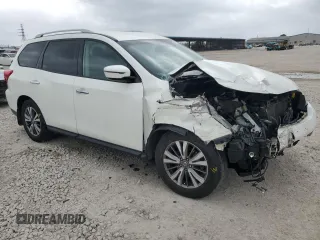 2018 Nissan Pathfinder SV z VIN 5N1DR2MN8JC613164, wystawiony jako Copart lot #51172865 z przebiegiem 126 016 mil mil oraz Szkoda całkowita • Salvage title. Historia ofert i sprzedaży dostępna na DreamBid. Obrazek 4.