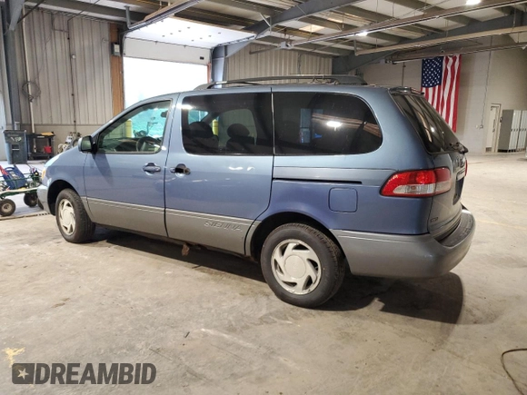 2002 Toyota Sienna LE with VIN 4T3ZF13C42U437712, listed as a Copart auction lot 64836245 with 151,693 mi miles and Salvage title. Bid and sale history available at DreamBid. Image 2.