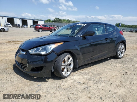 2012 Hyundai Veloster w/Black Int with VIN KMHTC6AD6CU080650, listed as a Copart auction lot 57844255 with Not provided miles and Salvage title. Bid and sale history available at DreamBid. Image 1.