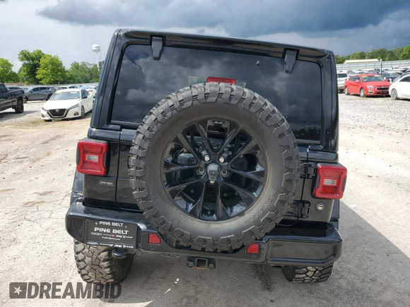 2020 Jeep Wrangler Unlimited Sahara High Altitude with VIN 1C4HJXEG1LW324669, listed as a Copart auction lot 56554095 with 42,098 mi miles and Salvage title. Bid and sale history available at DreamBid. Image 6.