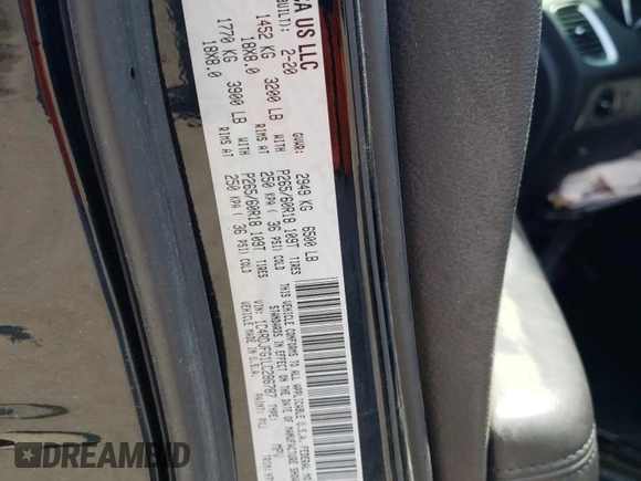 2020 Dodge Durango Pursuit z VIN 1C4RDJFG1LC286787, wystawiony jako Copart lot #62832694 z przebiegiem Nie podano mil oraz Szkoda całkowita • Salvage title. Historia ofert i sprzedaży dostępna na DreamBid. Obrazek 14.