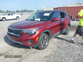 2021 Kia Seltos S with VIN KNDEU2AA3M7229895, listed as a IAAI auction lot 41944059 with 57,000 mi miles and . Bid and sale history available at DreamBid. Image 2.