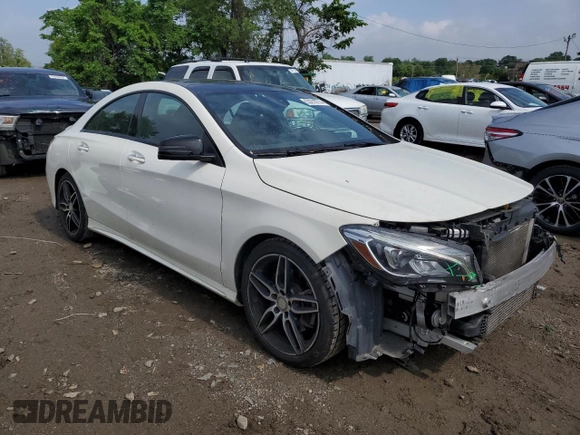2017 Mercedes-Benz CLA 250 with VIN WDDSJ4GB8HN406231, listed as a Copart auction lot 53218714 with 100,256 mi miles and Salvage Title. Bid and sale history available at DreamBid. Image 4.