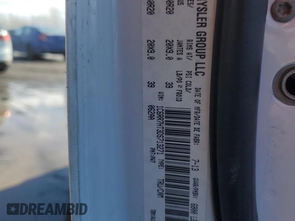 2013 Ram 1500 Sport with VIN 1C6RR7HT3DS713271, listed as a Copart auction lot 46674435 with 240,310 mi miles and Salvage title. Bid and sale history available at DreamBid. Image 12.