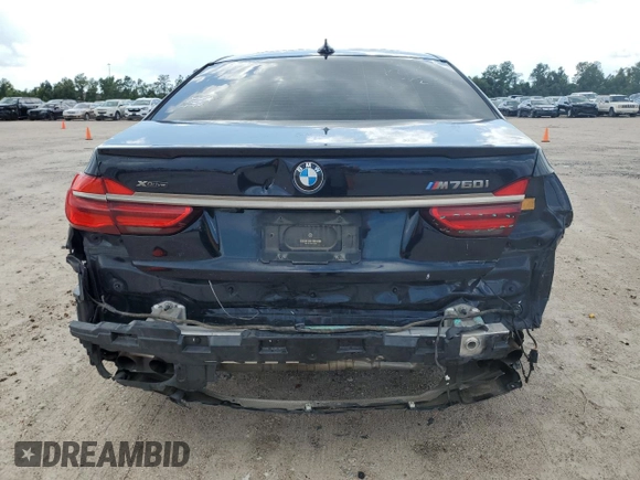 2019 BMW 7 Series M760i xDrive with VIN WBA7H6C58KG615081, listed as a Copart auction lot 59361704 with 92,769 mi miles and Salvage Title. Bid and sale history available at carsss.com. Image 6.