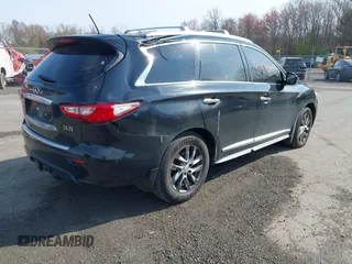 2013 Infiniti JX35 with VIN 5N1AL0MM2DC349038, listed as a IAAI auction lot 42087824 with 162,200 mi miles. Bid and sale history available at carsss.com. Image 4.