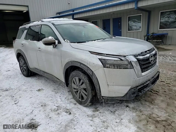 2023 Nissan Pathfinder SV with VIN 5N1DR3BC8PC243303, listed as a Copart auction lot 45817675 with 48,288 mi miles and Salvage Title. Bid and sale history available at carsss.com. Image 12.