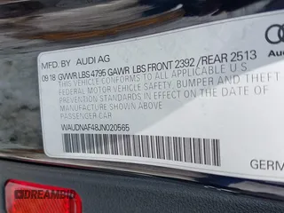 2018 Audi A4 Premium с VIN WAUDNAF48JN020565, выставлен на аукционе IAAI как лот 41370691 с пробегом 67 751 миль миль и . История ставок и продаж доступна на DreamBid. Изображение 9.