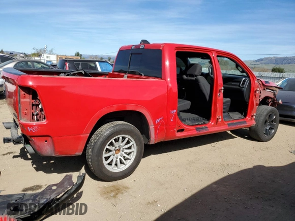 2020 Ram 1500 Big Horn with VIN 1C6SRFFT4LN326031, listed as a Copart auction lot 46547215 with 144,151 mi miles and Salvage Title. Bid and sale history available at carsss.com. Image 3.