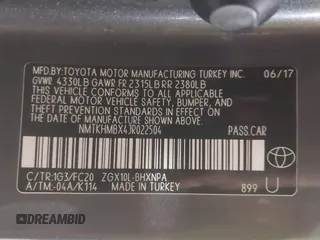 2018 Toyota C-HR XLE with VIN NMTKHMBX4JR022504, listed as a IAAI auction lot 41400793 with 103,439 mi miles and . Bid and sale history available at DreamBid. Image 9.