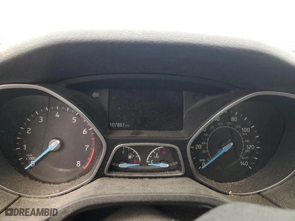 2016 Ford Focus SE with VIN 1FADP3FE0GL310259, listed as a Copart auction lot 46777585 with 107,887 mi miles and Salvage Title. Bid and sale history available at carsss.com. Image 9.