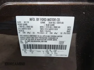 2019 Lincoln Nautilus Standard с VIN 2LMPJ8J9XKBL58148, выставлен на аукционе IAAI как лот 42274300 с пробегом 52 730 миль миль и . История ставок и продаж доступна на DreamBid. Изображение 9.