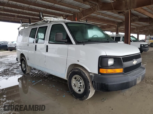 2013 Chevrolet Express Cargo z VIN 1GCWGFCA7D1903209, wystawiony jako Copart lot #60003795 z przebiegiem 175 440 mil mil oraz Czysty tytuł • Clean title. Historia ofert i sprzedaży dostępna na DreamBid. Obrazek 4.