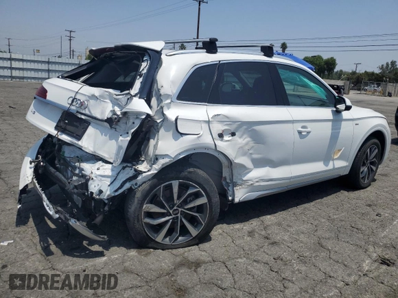 2023 Audi Q5 S line Premium Plus with VIN WA1EAAFY5P2062766, listed as a Copart auction lot 60162975 with 35,886 mi miles and Salvage title. Bid and sale history available at DreamBid. Image 3.