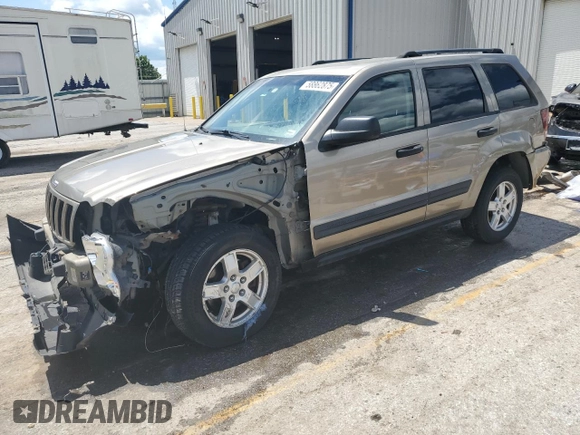 2005 Jeep Grand Cherokee Laredo with VIN 1J4HR48N65C608296, listed as a Copart auction lot 58862875 with 168,421 mi miles and Salvage title. Bid and sale history available at DreamBid. Image 1.