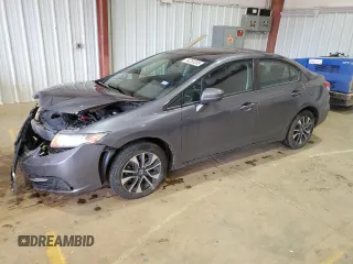 2015 Honda Civic EX with VIN 19XFB2F80FE702560, listed as a Copart auction lot 54255285 with 113,131 mi miles and Salvage Title. Bid and sale history available at DreamBid. Image 1.