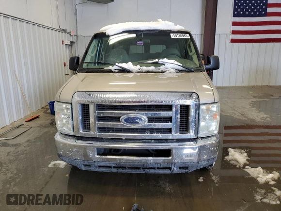 2008 Ford Econoline Passenger XL with VIN 1FMNE11L38DA52308, listed as a Copart auction lot 50180065 with 187,079 mi miles and Salvage title. Bid and sale history available at DreamBid. Image 5.