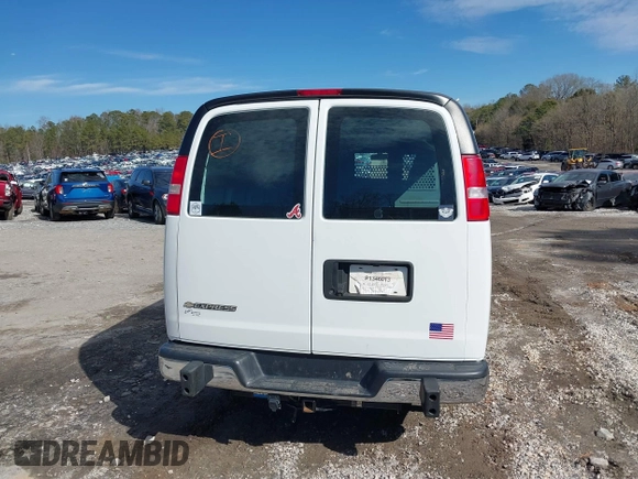 2018 Chevrolet Express Cargo Van with VIN 1GCWGAFG6J1906956, listed as a IAAI auction lot 41391624 with 87,038 mi miles. Bid and sale history available at carsss.com. Image 16.