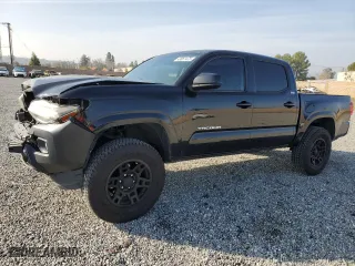 2018 Toyota Tacoma SR with VIN 5TFAX5GN6JX120683, listed as a Copart auction lot 43861475 with 142,832 mi miles and Salvage Title. Bid and sale history available at carsss.com. Image 1.