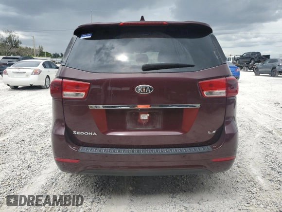 2016 Kia Sedona LX with VIN KNDMB5C1XG6128783, listed as a Copart auction lot 52823525 with 115,211 mi miles and Clean Title. Bid and sale history available at carsss.com. Image 6.