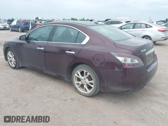 2014 Nissan Maxima SV with VIN 1N4AA5AP5EC440821, listed as a IAAI auction lot 42648631 with 133,204 mi miles and . Bid and sale history available at DreamBid. Image 3.