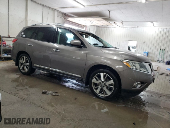 2014 Nissan Pathfinder S with VIN 5N1AR2MM9EC730123, listed as a Copart auction lot 62075985 with 181,102 mi miles and Salvage title. Bid and sale history available at DreamBid. Image 4.