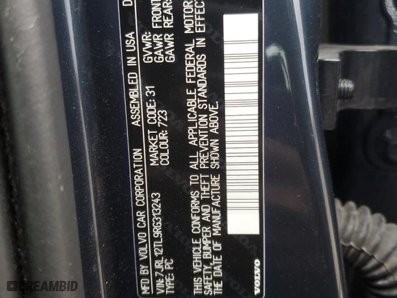 2024 Volvo S60 Plus Dark Theme with VIN 7JRL12TL9RG313243, listed as a Copart auction lot 79175154 with 3,797 mi miles and Clean Title. Bid and sale history available at carsss.com. Image 13.