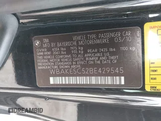 2011 BMW 3 Series 328i z VIN WBAKE5C52BE429545, wystawiony jako IAAI lot #41712599 z przebiegiem 67 746 mil mil oraz . Historia ofert i sprzedaży dostępna na DreamBid. Obrazek 9.