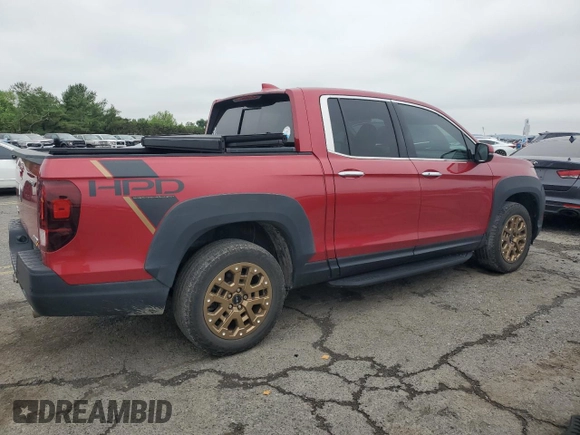 2021 Honda Ridgeline RTL-E with VIN 5FPYK3F73MB017991, listed as a Copart auction lot 61307225 with 33,308 mi miles and Salvage title. Bid and sale history available at DreamBid. Image 3.