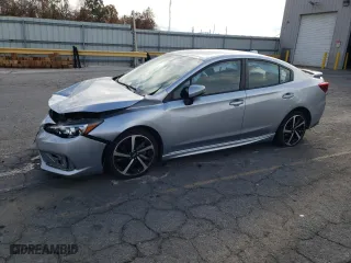 2020 Subaru Impreza Sport with VIN 4S3GKAL68L3615638, listed as a Copart auction lot 77889574 with 61,994 mi miles and Salvage Title. Bid and sale history available at carsss.com. Image 1.