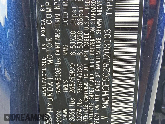 2024 Genesis GV80 z VIN KMUHCESC2RU203103, wystawiony jako Copart lot #55865425 z przebiegiem 23 931 mil mil oraz Czysty tytuł • Clean title. Historia ofert i sprzedaży dostępna na DreamBid. Obrazek 13.