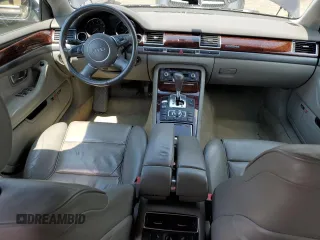 2005 Audi A8 with VIN WAUML44E75N002924, listed as a Copart auction lot 65384645 with Not provided miles and Salvage title. Bid and sale history available at DreamBid. Image 8.