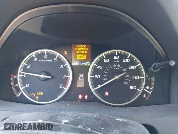 2016 Acura RDX Tech Pkg with VIN 5J8TB4H53GL012989, listed as a IAAI auction lot 41340473 with 109,056 mi miles. Bid and sale history available at carsss.com. Image 7.