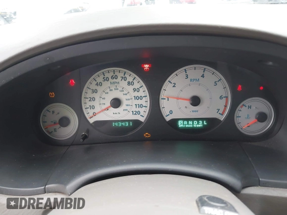 2005 Chrysler Town & Country Touring with VIN 2C4GP54L25R395372, listed as a IAAI auction lot 41805284 with 143,431 mi miles. Bid and sale history available at carsss.com. Image 7.