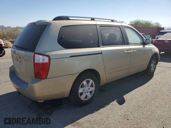2008 Kia Sedona EX with VIN KNDMB233286219063, listed as a Copart auction lot 73514184 with 153,044 mi miles and Clean Title. Bid and sale history available at carsss.com. Image 3.