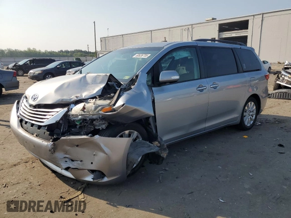 2016 Toyota Sienna XLE z VIN 5TDYK3DC2GS756021, wystawiony jako Copart lot #60636705 z przebiegiem 124 142 mil mil oraz Szkoda całkowita • Salvage title. Historia ofert i sprzedaży dostępna na DreamBid. Obrazek 1.