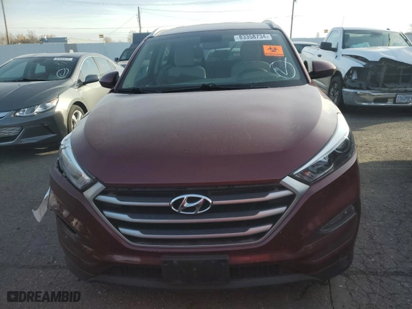 2018 Hyundai Tucson SEL with VIN KM8J3CA49JU665466, listed as a Copart auction lot 83358734 with 54,963 mi miles and Salvage Title. Bid and sale history available at carsss.com. Image 5.