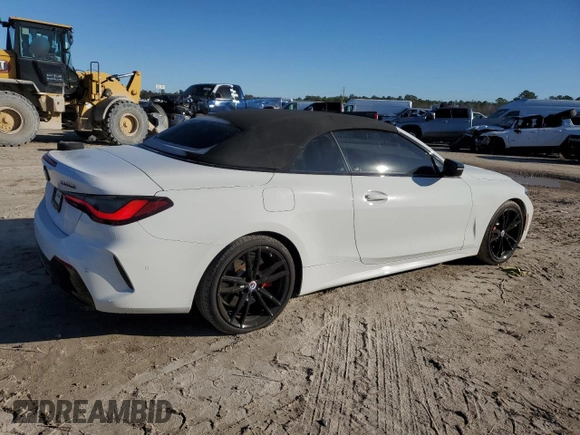 2023 BMW 4 Series M440i with VIN WBA53AT01PCL61211, listed as a Copart auction lot 83972064 with 12,489 mi miles and Salvage Title. Bid and sale history available at DreamBid. Image 3.