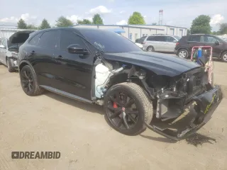 2020 Jaguar F-Pace SVR with VIN SADCZ2EE5LA647869, listed as a Copart auction lot 57671434 with 51,778 mi miles and Salvage Title. Bid and sale history available at DreamBid. Image 4.