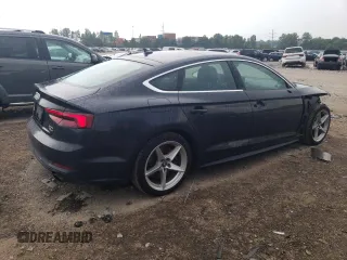 2018 Audi A5 Sportback Premium with VIN WAUDNCF55JA014752, listed as a Copart auction lot 62065494 with 48,801 mi miles and Salvage Title. Bid and sale history available at carsss.com. Image 3.