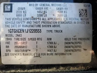 2018 GMC Canyon 4WD All Terrain w/Cloth with VIN 1GTG6CEN1J1220553, listed as a Copart auction lot 81300474 with 60,792 mi miles and Salvage Title. Bid and sale history available at carsss.com. Image 12.