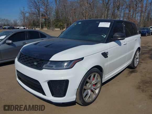2019 Land Rover Range Rover Sport SVR with VIN SALWZ2SE7KA865879, listed as a IAAI auction lot 41613539 with 65,456 mi miles and . Bid and sale history available at DreamBid. Image 2.